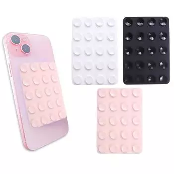 Силиконовый держатель для телефона с присоской, наклейка для селфи и видео - можно закрепить на стекле, зеркале, кухне, ванной комнате, липкая ручка One Size чёрный