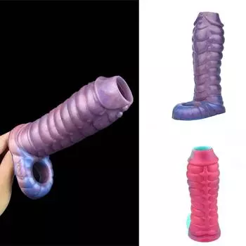 Силиконовый Дракон Пенис Рукав Мужской Пенис Увеличитель Рукав Пенис Увеличитель Рукав Кольцо Для Члена Реалистичная Оболочка Пениса A