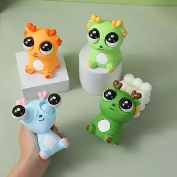 Силиконовый дракон с большими глазами, медленно отскакивающий, декомпрессионная игрушка, игрушка для снятия стресса, новинка, подарок на день рождения для детей, сжимаемая игрушка