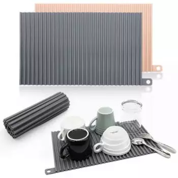 Силиконовый дренажный коврик увеличенного размера, теплоизоляционный коврик, противообрастающий коврик для сушки стоков, кухонный коврик для фильтра для воды 45*40*0.5cm белый