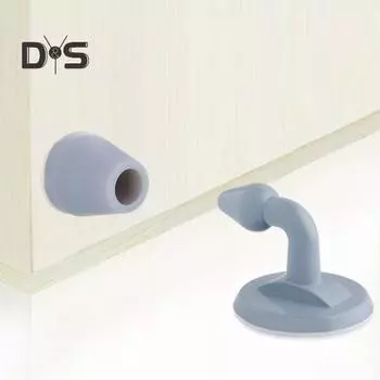 Силиконовый дверной упор, настенный протектор, поглощающий удары, бесшумный, самоклеящийся, не требующий сверления, противоударный, крепление на пол, дверной упор Angle head белый