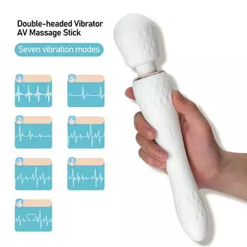 Силиконовый двуглавый вибратор для женщин, массажная палочка, мягкий портативный мастурбатор, женские товары для взрослых, женские секс-игрушки