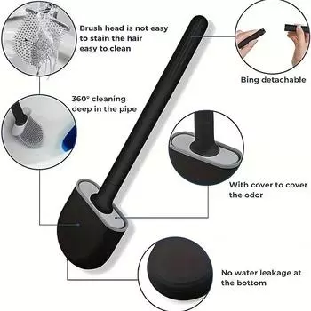 Силиконовый ершик для унитаза, подвесной ершик для унитаза с длинной ручкой, набор для ванной комнаты, уголок для уборки, бытовые аксессуары для ванной комнаты синий