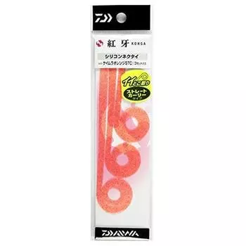 Силиконовый галстук DAIWA Tairaba Beniga STC Keimura Orange Lame Lure (Прямые Кудрявые)
