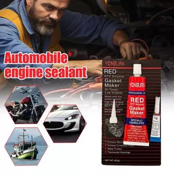 Силиконовый герметик для прокладок 85 г, водонепроницаемый красный силиконовый герметик, устойчивый к высоким температурам, герметик для автомобильных деталей двигателя