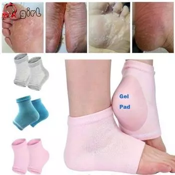 Силиконовый инструмент для ухода за потрескавшимися ступнями Увлажняющий гель для пяток Носки для потрескавшейся кожи B