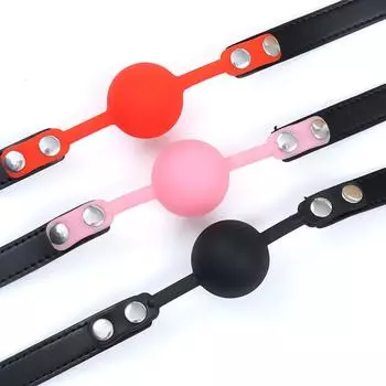 Силиконовый кляп: Веселая игрушка для флирта и тренировок для пар Black Silicone Gag