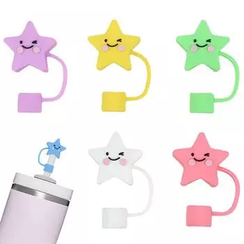 Силиконовый колпачок для питья от пыли, многоразовый наконечник для соломинки, новая силиконовая заглушка для бутылки с соломинкой розовый