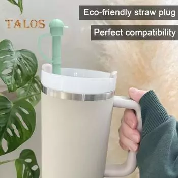 Силиконовый колпачок для соломинки, пыленепроницаемый, многоразовый, соломенный колпачок для чашек, герметичный, брызгозащищенный чехол для соломинки, подходит для различных чашек, экологически чистый аксессуар для соломинки чёрный