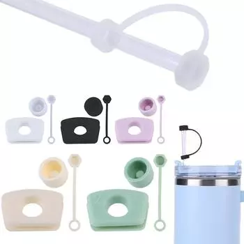 Силиконовый комплект заглушек для защиты от проливания для чашек Стэнли 1.0 2.0 40 унций/30 унций, аксессуары для стаканов, пробка для соломинки, пробка для проливания, пробка для протечки фиолетовый