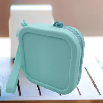 Силиконовый кошелек сумка для ключей водонепроницаемая молния небольшое хранилище для шопинга отпуск зелёный