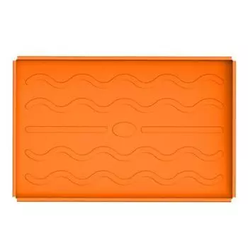 Силиконовый коврик для барбекю для гриля Blackstone 28 дюймов, прочный защитный чехол для гриля пищевого класса для домашних вечеринок и встреч на открытом воздухе оранжевый