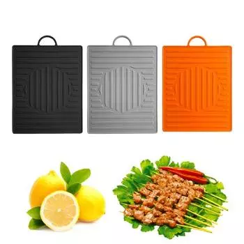 Силиконовый коврик для гриля, инструменты для гриля, большой коврик-лопатка для Blackstone, нескользящий уличный коврик для гриля, коврики для выпечки гриля чёрный