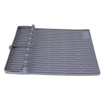 Силиконовый коврик для гриля, термостойкий коврик для лопатки, коврик для боковой полки, подложка для гриля для уличного гриля, кухни серый