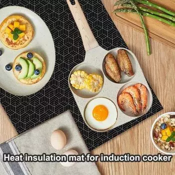 Силиконовый коврик для индукционных варочных панелей, огнестойкий протектор для плиты, антипригарное покрытие, устойчивое к царапинам, легкоочищаемый коврик для плиты, кухонный аксессуар S