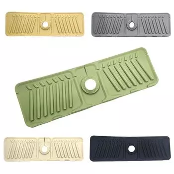 Силиконовый коврик для крана, дренажная подушка для крана, нескользящая, брызгозащищенная, кухонные принадлежности Grey