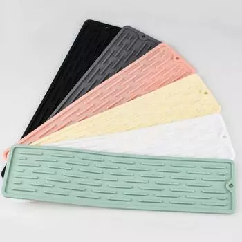 Силиконовый коврик для крана, защитные подушечки для крана, водоуловитель, коврик для раковины, сливная подушка 35*8cm чёрный