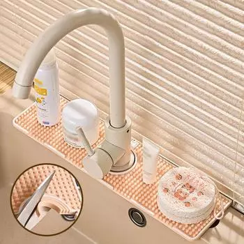Силиконовый коврик для кухонного крана, подставка для слива, подставка для раковины, коврик для столешницы, протектор для кухонных гаджетов, товары для домашнего декора 38x10cm(15x3.9in)