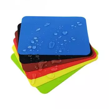 Силиконовый коврик для мыши Летний ультратонкий нескользящий силиконовый коврик Водонепроницаемый коврик для мыши 20.5x15.7x0.1cm красный