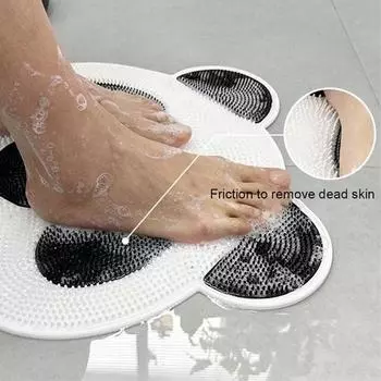Силиконовый коврик для ног в форме панды, нескользящий коврик для массажа спины, отшелушивающий коврик для ванны и ног, удаляющий омертвевшую кожу, коврик для душа