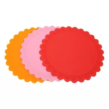 Силиконовый коврик для плавления воска, термостойкая изолированная подкладка для фритюрницы, тостера, духовки, кофеварки Pink