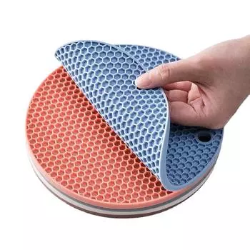 Силиконовый коврик для подставки из пищевого материала, нескользящий изоляционный коврик для столовых приборов, коврик для чашки серый