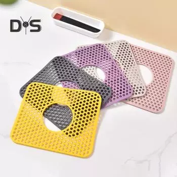 Силиконовый коврик для раковины с центральным сливом, термостойкий, гибкий, нескользящий, легко моется, многоразовый защитный коврик для раковины лимонно-желтый