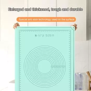 Силиконовый коврик для раскатки теста Yousheng с высоким краем, большой пищевой коврик с антипригарным покрытием, кухонные принадлежности 1pc зелёный