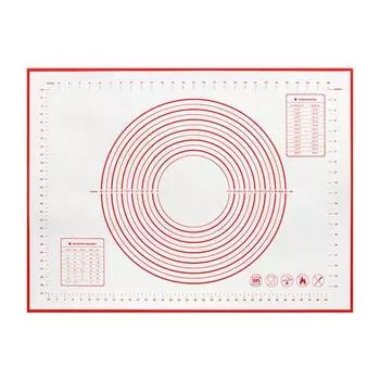 Силиконовый коврик для раскатывания теста из стекловолокна, форма для выпечки тортов, вкладыш, коврик, коврик для раскатывания теста, инструмент для выпечки кондитерских изделий 29*26cm красный