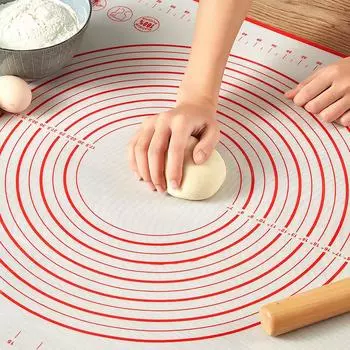 Силиконовый коврик для раскатывания теста из стекловолокна, форма для выпечки тортов, вкладыш, коврик, коврик для раскатывания теста, инструмент для выпечки кондитерских изделий 29*26cm чёрный