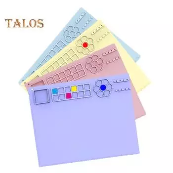 Силиконовый коврик для рукоделия с чашкой, антипригарная поверхность, универсальное использование, простой в обслуживании, складной дизайн, коврик для рисования для детей фиолетовый