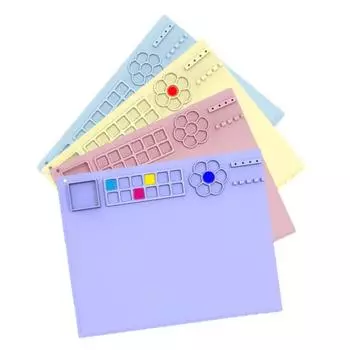 Силиконовый коврик для рукоделия с поверхностью чашки. Складной, универсальное использование. Простой в обслуживании антипригарный коврик для рисования. фиолетовый