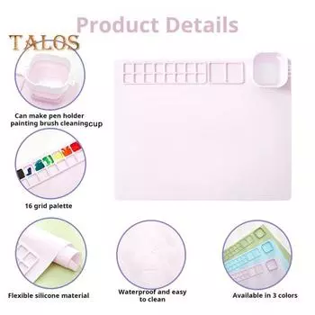 Силиконовый коврик для рукоделия со складной чашкой, антипригарная поверхность, простой в обслуживании, портативный складной коврик для рисования «сделай сам», силиконовый коврик зелёный