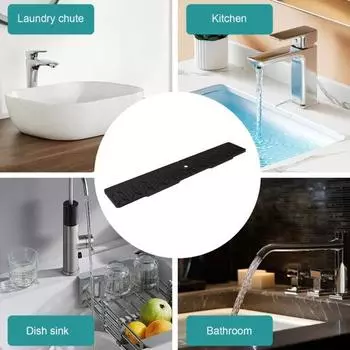 Силиконовый коврик для слива крана Yousheng, складной коврик для раковины в ванной, кухонные принадлежности, коврик для слива, универсальный коврик с защитой от брызг чёрный