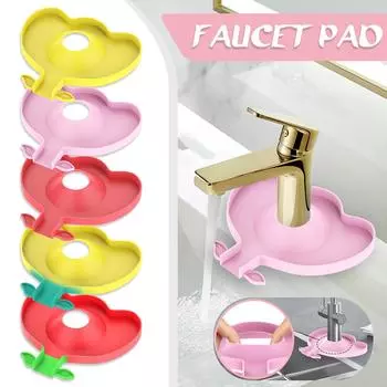Силиконовый коврик для смесителя для защиты кухонной раковины, коврик для сбора воды для смесителя для ванной комнаты, дренажная подушка для раковины за смесителем C