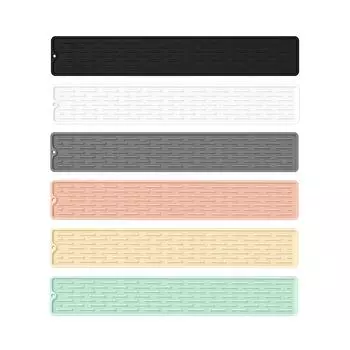 Силиконовый коврик для смесителя, водонепроницаемая сушилка для раковины, аксессуары для домашней ванной комнаты Black