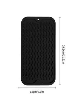 Силиконовый коврик для сушки посуды Leeseph, нескользящий, легкоочищаемый, большой, термостойкий, для сушки посуды, коврик для кухонной стойки 29.5x15 cm&Rectangular серый