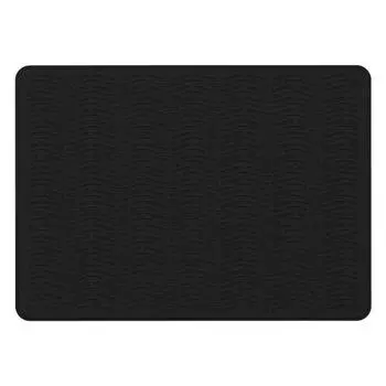 Силиконовый коврик для сушки посуды, термостойкий, для горячих кастрюль и сковородок, кухонный коврик для сушки с широким рельефным бортиком, коврик для циркуляции воздуха на столешницу чёрный