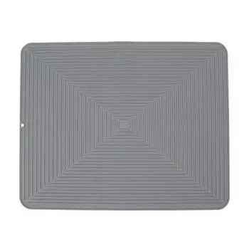 Силиконовый коврик для сушки посуды, защитный коврик для столешницы, теплоизоляция, нескользящая дренажная прокладка для кухни Gray