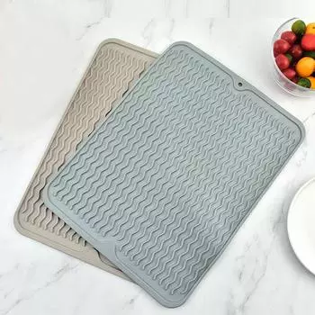 Силиконовый коврик для сушки посуды, защитный коврик для раковины, кухонный стол, противоскользящий коврик для сушки посуды, термостойкий коврик для кухонной раковины 40x30CM&Strip