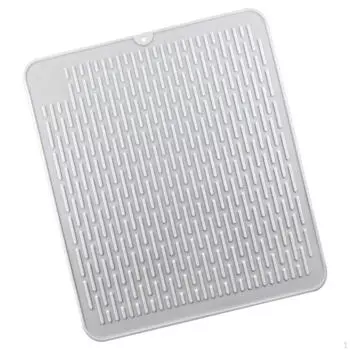 Силиконовый коврик для сушки раковины, термостойкий, водонепроницаемый, 45x40 см, дренажная подставка, подставка для посуды Drying Mat Black 45*40*0.5cm