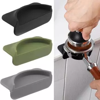 Силиконовый коврик для трамбовки, нескользящий коврик для трамбовки, коврики для прессования кофе, угловой коврик, кофейная утварь для портафильтров, кафе, магазин, бытовая техника зелёный