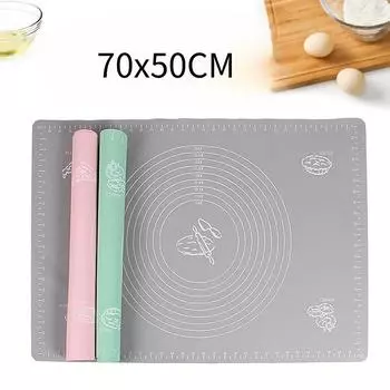 Силиконовый коврик для выпечки 70x50 см, коврик для замешивания теста, подкладка для противня для пиццы, кухонные принадлежности для гриля, приспособления для выпечки, коврики для стола, инструменты для выпечки