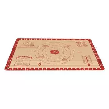 Силиконовый коврик для выпечки Антипригарный коврик для теста для раскатывания теста Термостойкий коврик для приготовления печенья, мастики Безопасный для мытья в посудомоечной машине Кухонный инструмент S