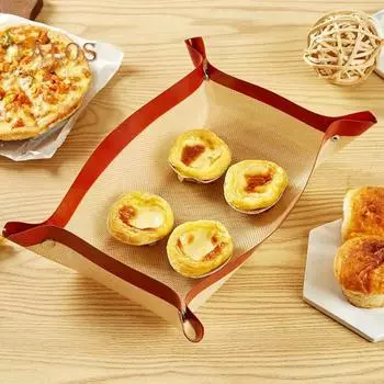 Силиконовый коврик для выпечки для духовки, антипригарный, термостойкий силиконовый, легко очищаемый, многоразовый противень для печенья, миндального печенья, хлеба S серый