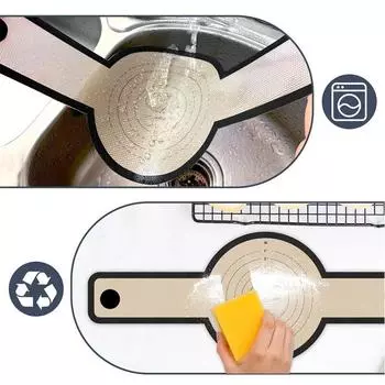 Силиконовый коврик для выпечки хлеба 1/2 шт., антипригарный и легкоочищаемый, многоразовый, с длинными ручками as the picture