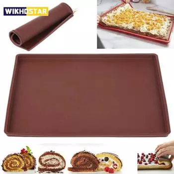Силиконовый коврик для выпечки, коврик для духовки, коврик для рулета, формы для макарон, антипригарные инструменты для выпечки, кондитерских изделий, кухонные гаджеты, аксессуары small шоколадный