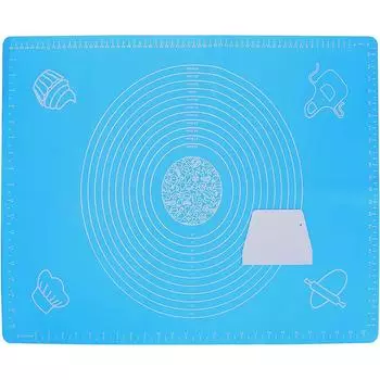 Силиконовый коврик для выпечки, коврик для раскатки теста, антипригарный коврик для выпечки, большой коврик для раскатки теста 50x70 синий