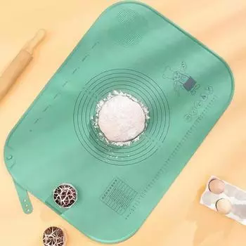 Силиконовый коврик для выпечки, очень большой антипригарный термостойкий прямоугольный пищевой стол, столешница для хлеба, тесто для замешивания, раскаточная площадка, кухонные принадлежности темно-зеленого