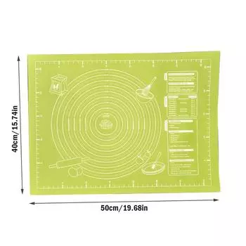 Силиконовый коврик для выпечки противня с антипригарным покрытием, раскатывающийся коврик для теста, кондитерский инструмент 40*50cm